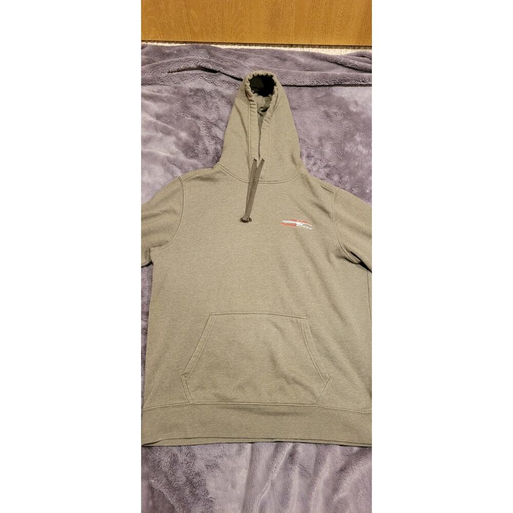 The North Face Hoodie Men’s Large Green Pullover Fleece Custom Logo